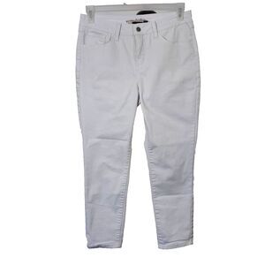 Women With Control My Wonder Denim Collection White Crop Jeans Size 10P Stretch